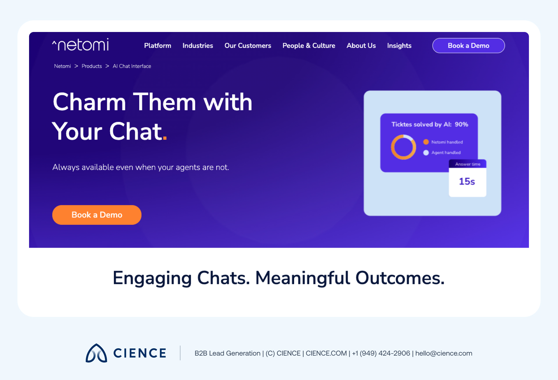 Netomi AI customer service chatbot with autopilot and copilot modes